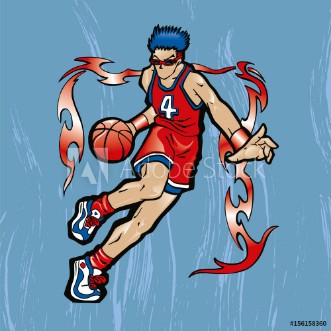 Picture of Running basketball player 